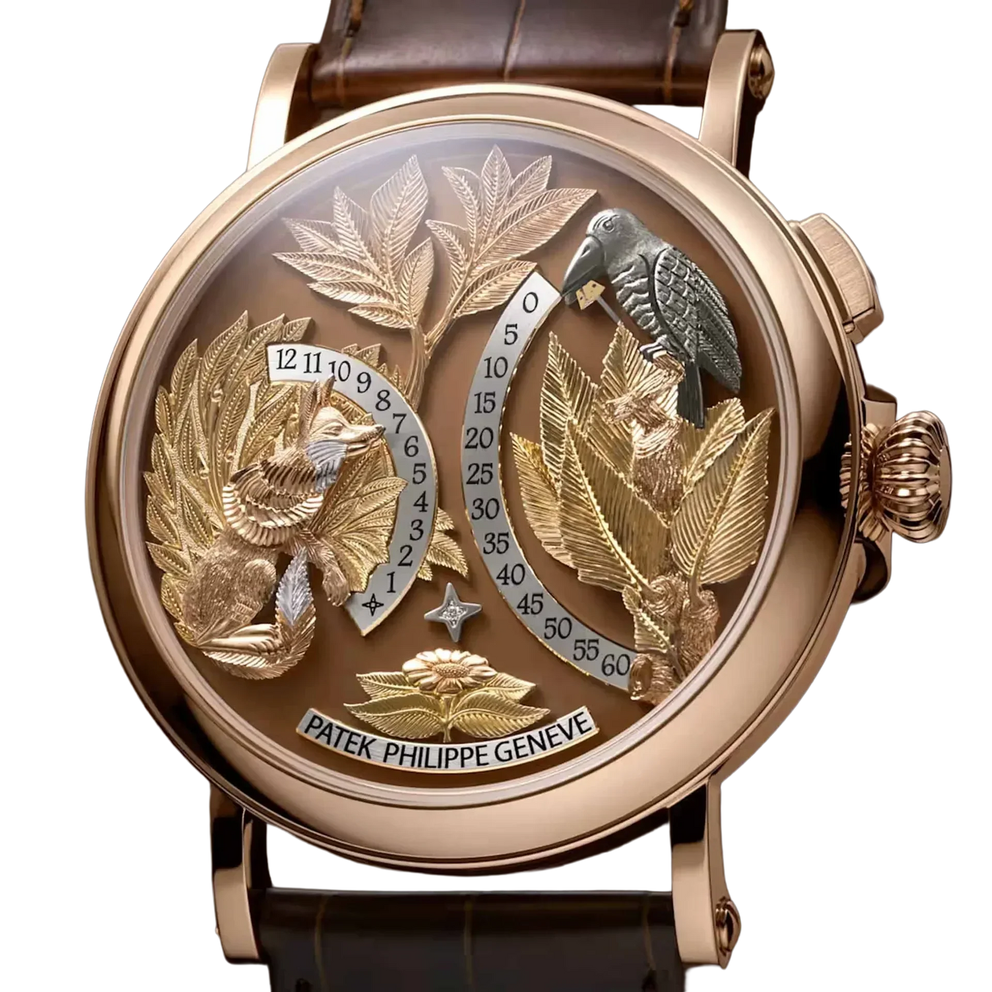 Complications 43mm 5249R-001 Hours And Minutes On Demand Automaton - The Crow and the Fox Rose Gold Matara