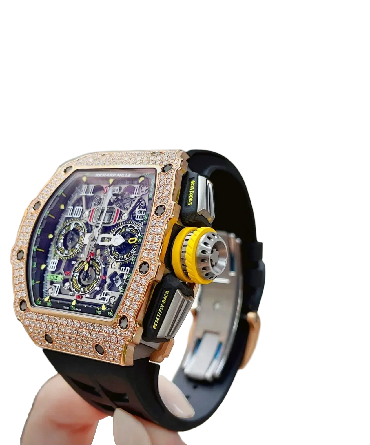 RM 11-03 Flyback Chronograph Diamond Set Rose Gold