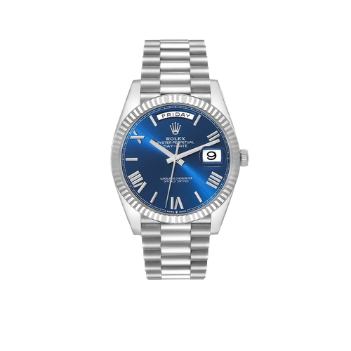 President Day-Date 40mm Blue Dial Platinum Mens Watch 228236