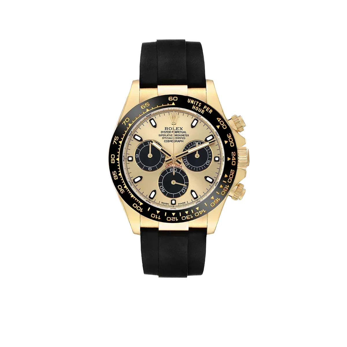 Daytona Pikachu 40mm Yellow Gold Champagne Dial Mens Watch 116518