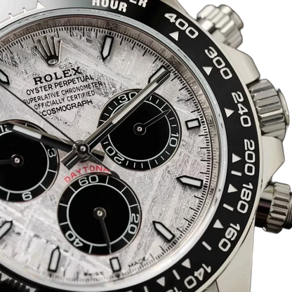 Daytona 40mm Oyster Perpetual White Gold with Meteorite and Black Dial M126519LN-0007