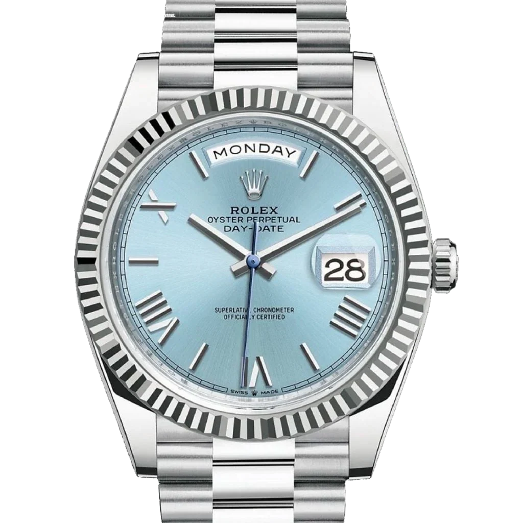 President Day-Date 40mm Ice Blue Dial Platinum Mens Watch 228236