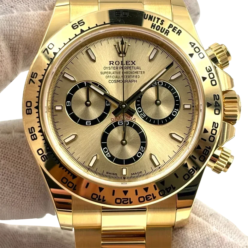 Daytona 40mm Yellow Gold Golden Dial Champagne m126508-0005