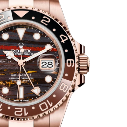 GMT-Master II 40mm Rose Gold Tiger Iron Dial Oyster 126715CHNR