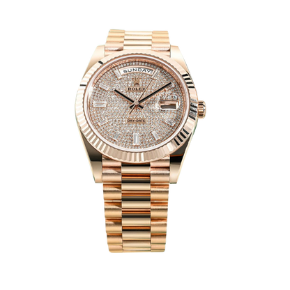 Day-Date 40mm Rose Gold Pavè Diamond Dial m228235-0036