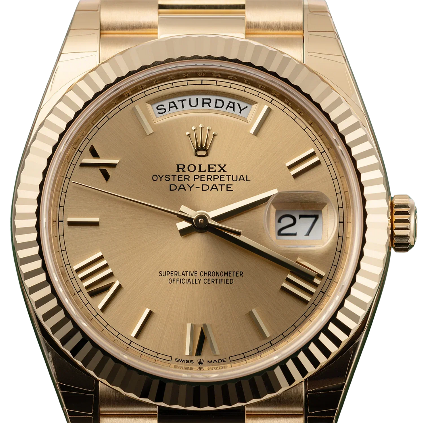 Day-Date 40mm Yellow Gold Champagne Roman Dial m228238-0006