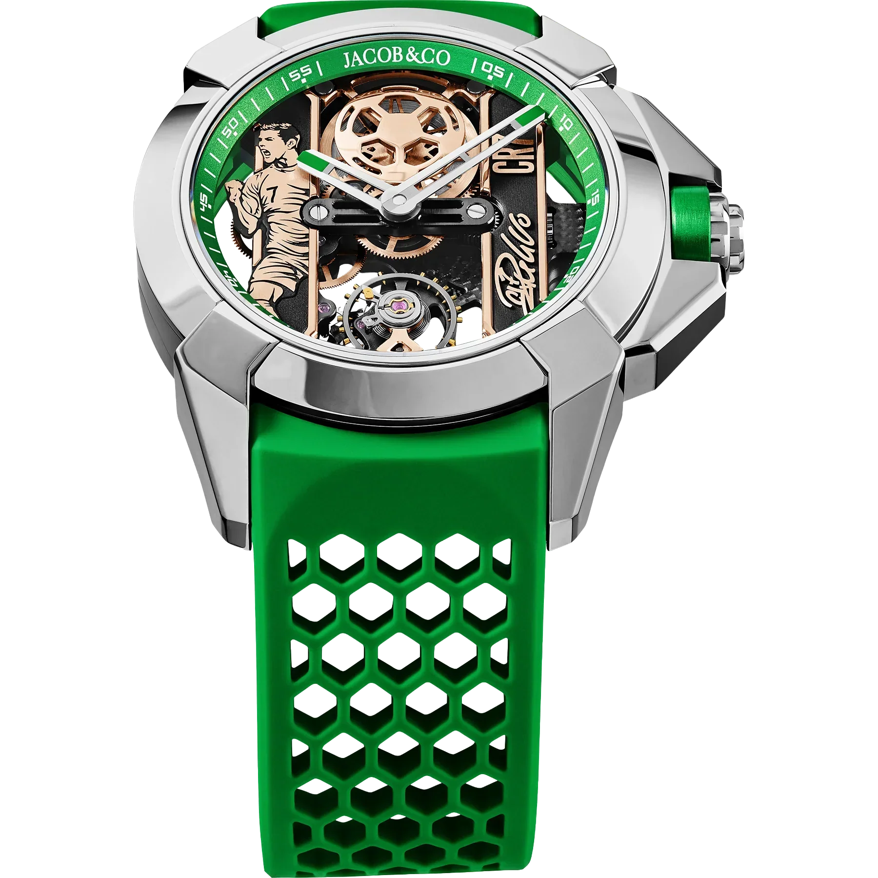 Epic X CR7 44mm Heart of CR7 Stainless Steel Green on Strap EX120.10.AD.AA.ABRUA