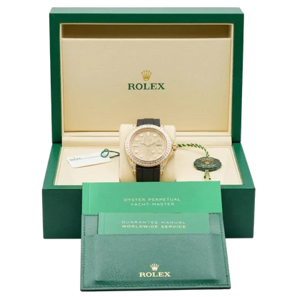 Yacht-Master 226668TBR, 18K Yellow Gold, Pave Index Dial, Oysterflex Bracelet, 42 mm