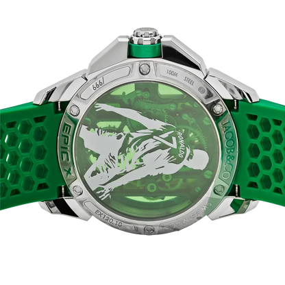 Epic X CR7 44mm Heart of CR7 Stainless Steel Green on Strap EX120.10.AD.AA.ABRUA