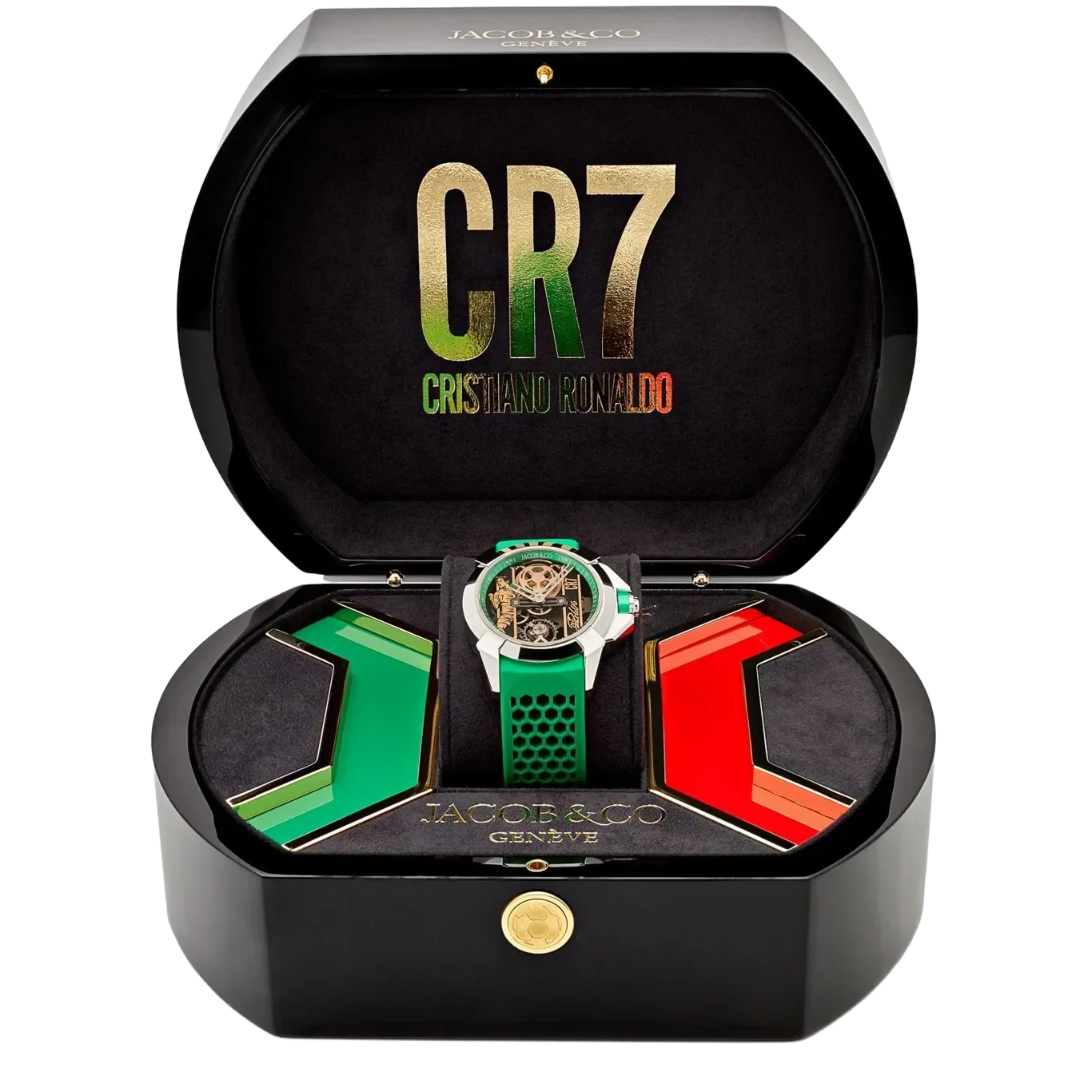 Epic X CR7 44mm Heart of CR7 Stainless Steel Green on Strap EX120.10.AD.AA.ABRUA