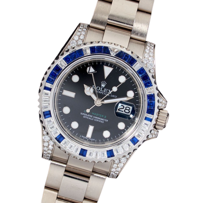 GMT-Master II, Reference 116759SA White Gold Diamond And Sapphire