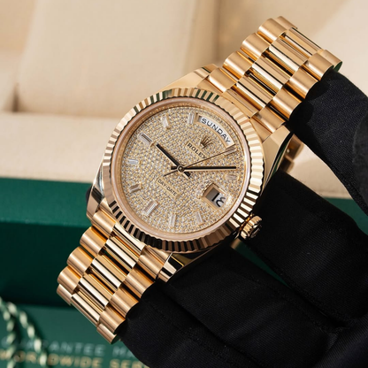 Day-Date 40 President Yellow Gold Diamond Paved Dial 228238-0054