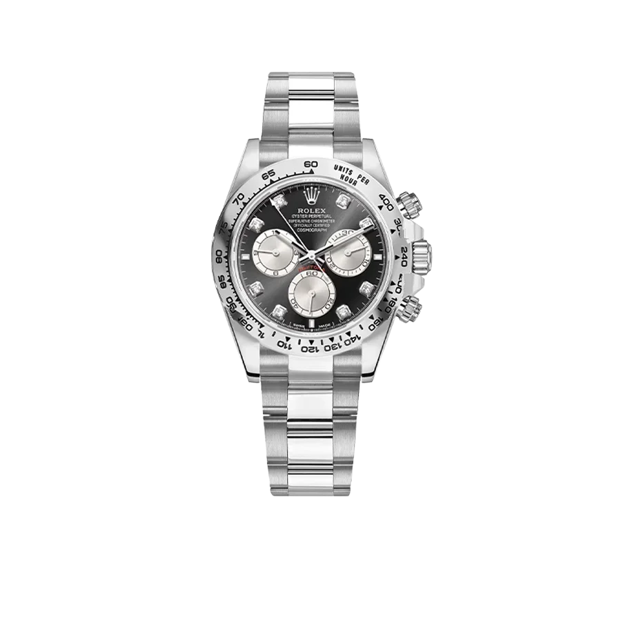 Daytona 40mm White Gold Diamonds Mens Watch 126509-0002
