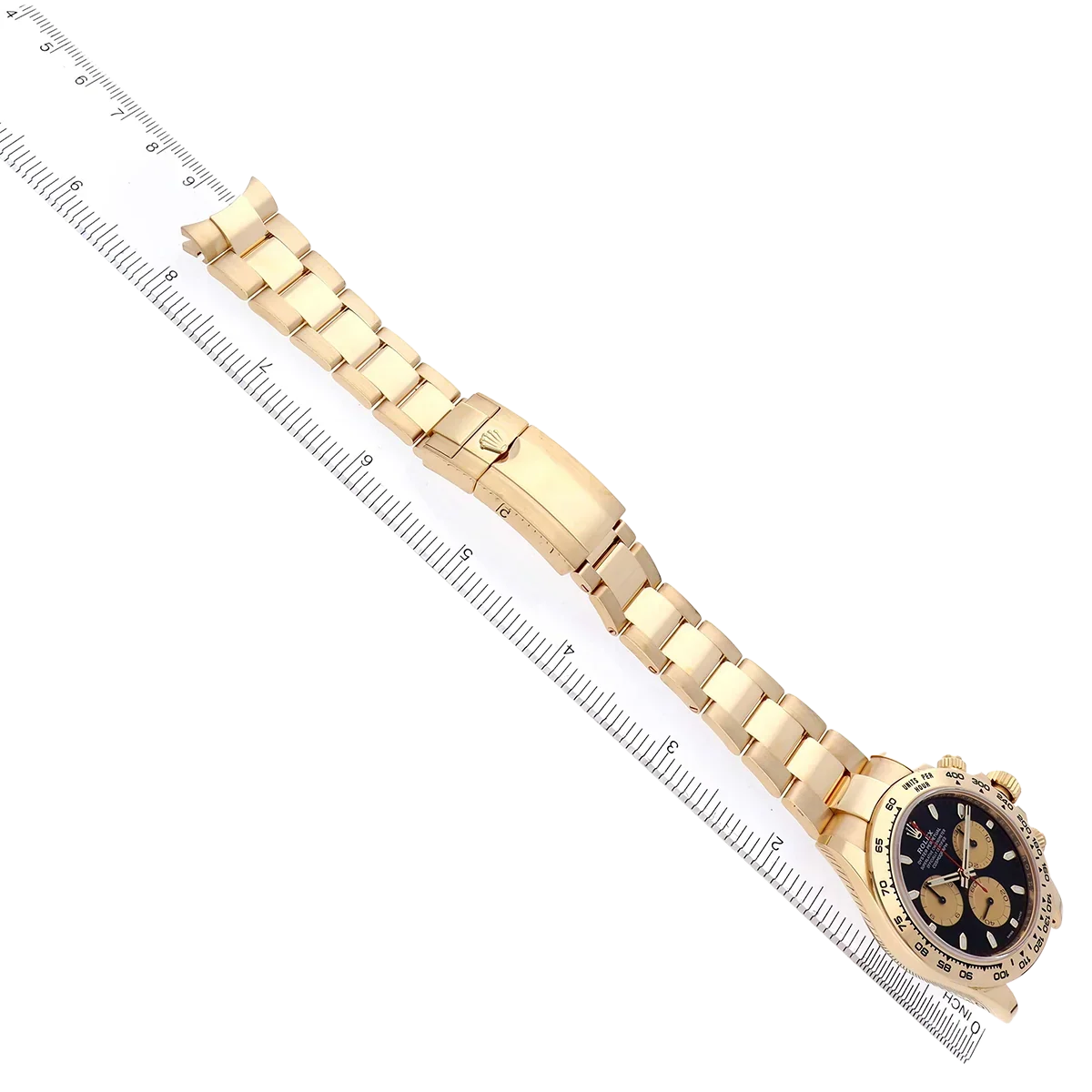 Daytona 40mm Black Dial Yellow Gold Mens Automatic Watch 116508
