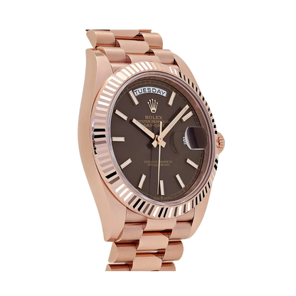 Day-Date 40mm 228235 Rose Gold Chocolate Roman Dial (2025)
