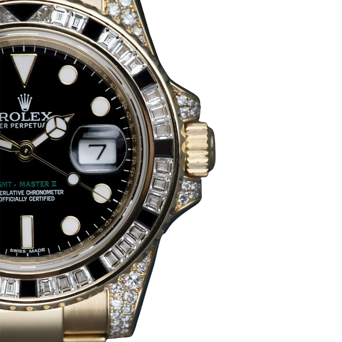 GMT Master II 18k Yellow Gold Diamond Black Sapphire 116758SANR