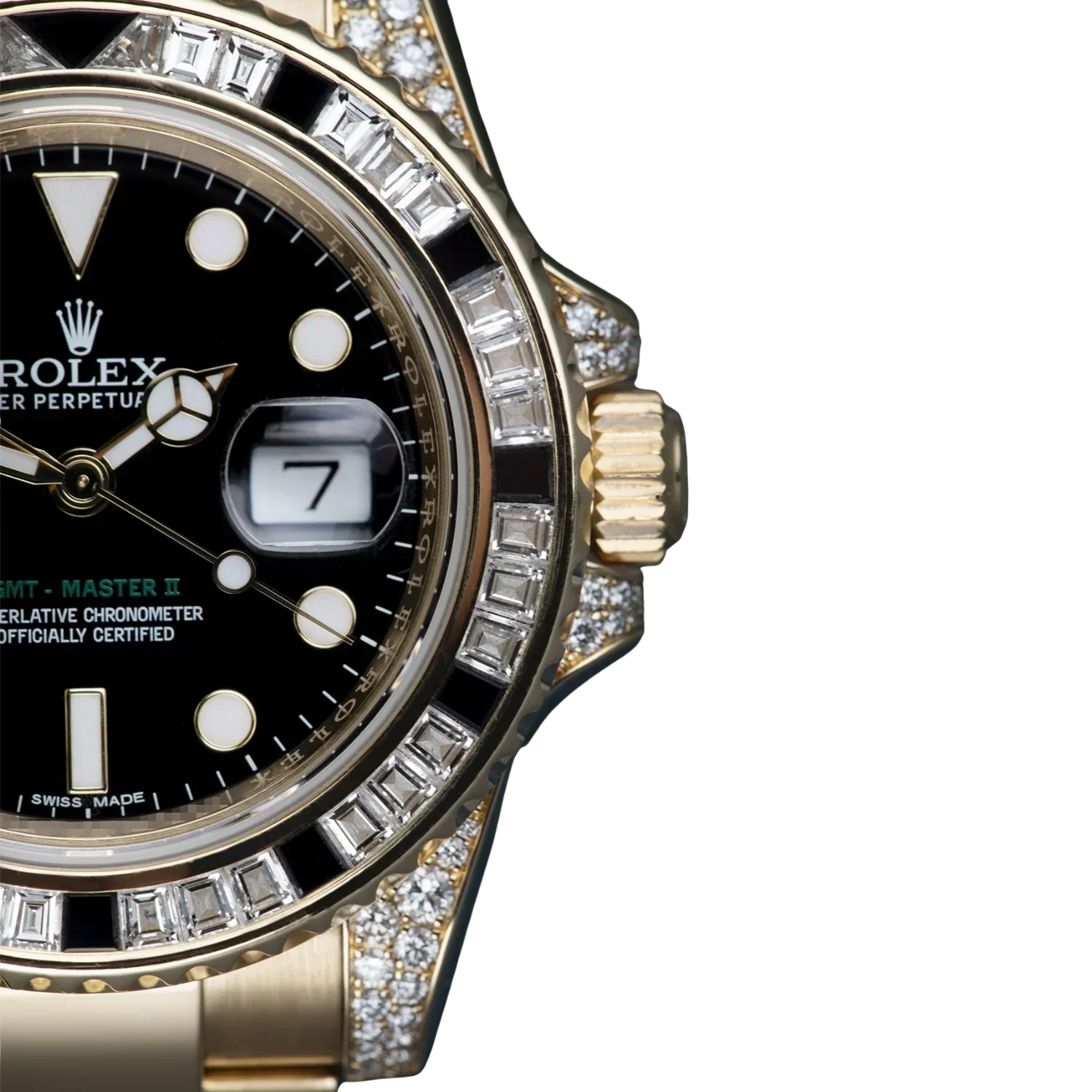 GMT Master II 18k Yellow Gold Diamond Black Sapphire 116758SANR
