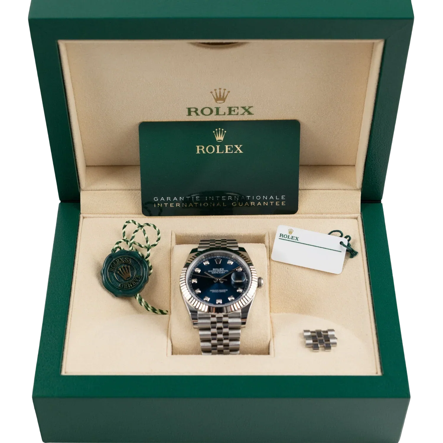 Datejust 36mm Steel & White Gold Blue Dial Diamonds m126334-0016