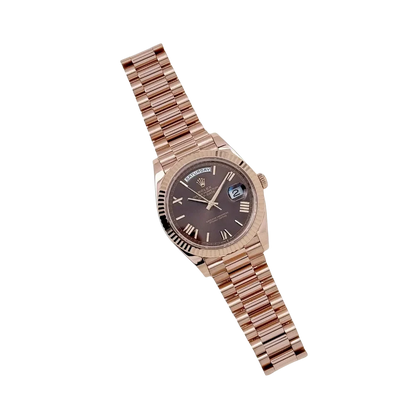 Day-Date 40mm 228235 Rose Gold Chocolate Roman Dial (2025)