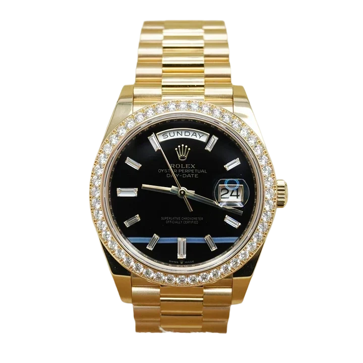 Day-Date 40 Presidential 228348RBR Diamond Bezel Baguette Onyx Dial
