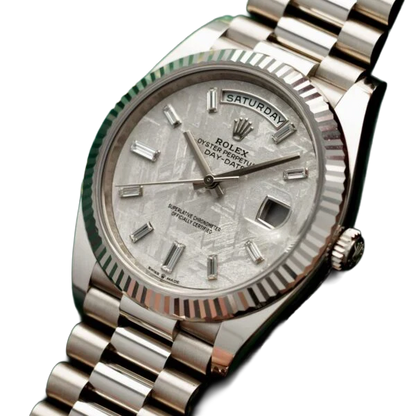 Day-Date 40 228239 White Gold Meteorite Diamond Dial