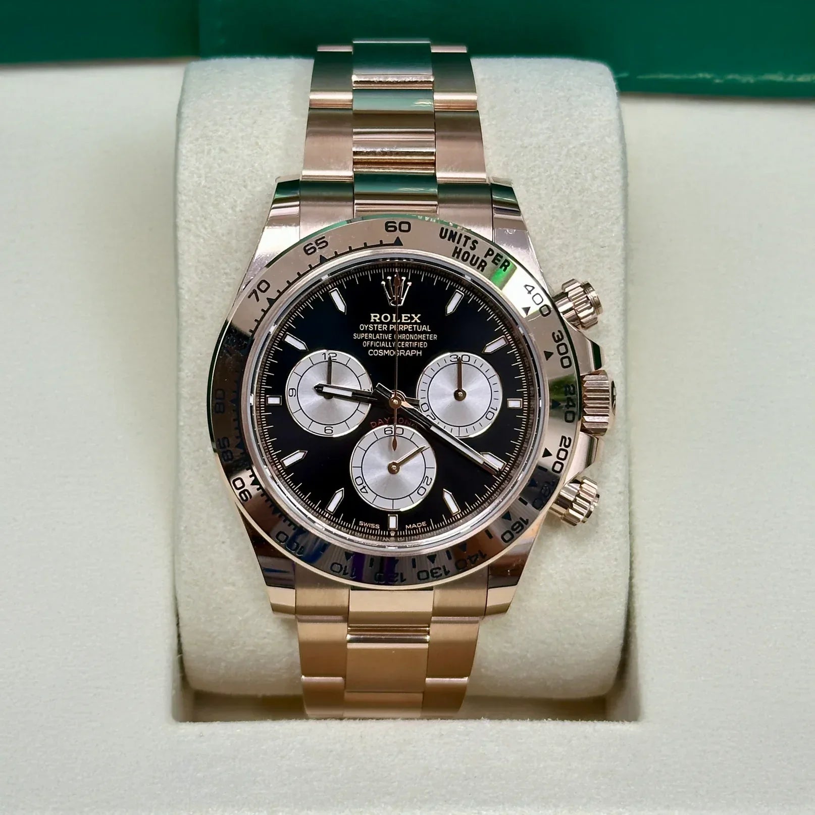 Daytona 40mm Everose Gold Black Dial - 126505