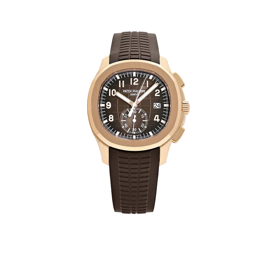 Aquanaut 42mm 5968R-001 Chronograph Rose Gold Brown Dial