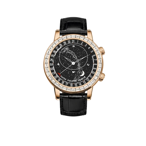 Celestial Grand Complications 44mm 6104R-001 Rose Gold Diamond Bezel Black Dial