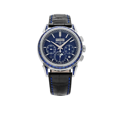 Grand Complications 41mm 5271/11P-010 Perpetual Calendar Chronograph Platinum Baguette Sapphires