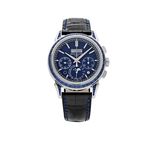 Grand Complications 41mm 5271/11P-010 Perpetual Calendar Chronograph Platinum Baguette Sapphires