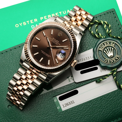 Datejust 41mm Steel & Everose Gold Chocolate 126331-0002