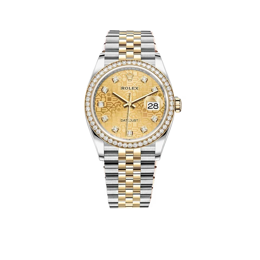 Datejust 36mm Champagne Jubilee Diamond Dial Watch 116243
