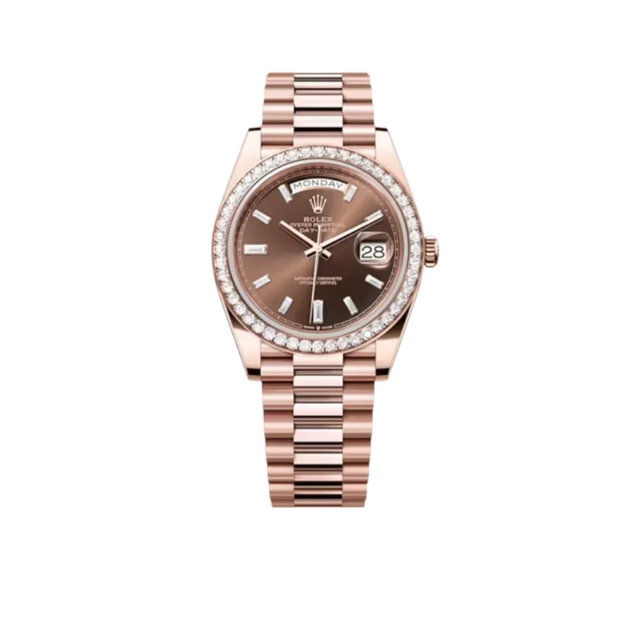 Day-Date 40mm President Rose Gold Diamond Mens Watch 228345