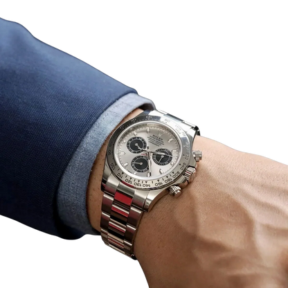 Daytona 40 mm White Gold Silver Dial Mens Watch M126509-0003