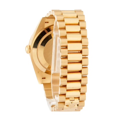 Day-Date 40 228348RBR Yellow Gold Diamond Bezel Champagne Roman Dial