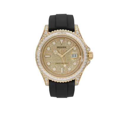 Yacht-Master 226668TBR, 18K Yellow Gold, Pave Index Dial, Oysterflex Bracelet, 42 mm
