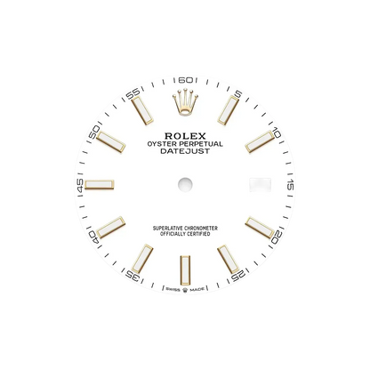 Datejust 41mm White Dial, Yellow Roleso 126333-0015