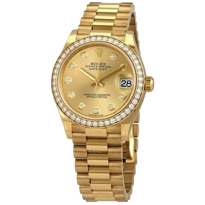 Datejust Oyster 31 mm Yellow Gold and Diamonds 278288RBR-0005