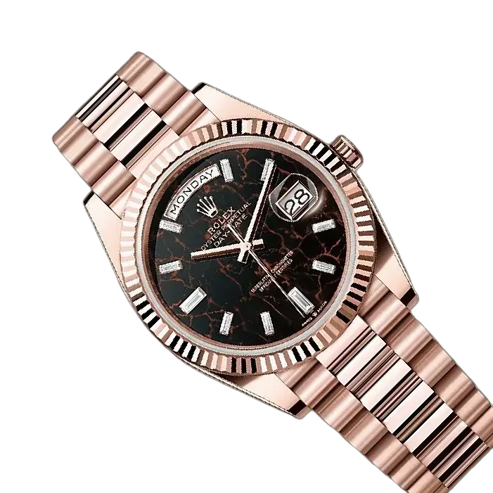 Day Date President 40 mm Everose Gold Eisenkiesel Diamond Dial 228235