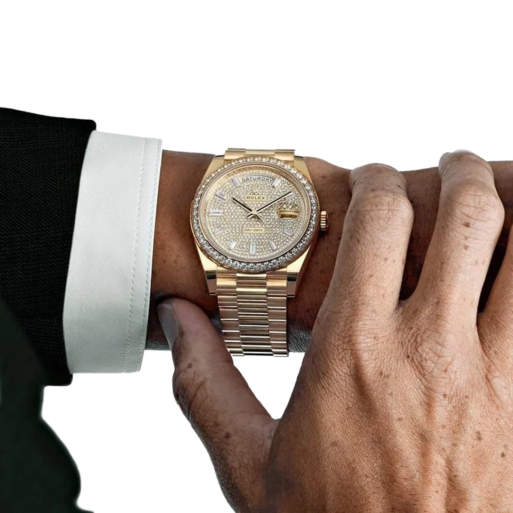 Day-Date 40 228348RBR Yellow Gold Diamond Dial Diamond Bezel