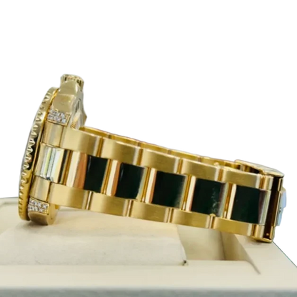 GMT-Master II 40mm Yellow Gold Pepsi Bezel Diamond Set Watch 116718LN