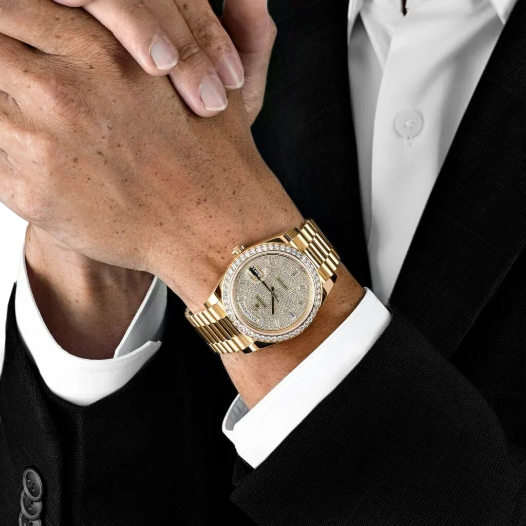 Day-Date 40 228348RBR Yellow Gold Diamond Dial Diamond Bezel