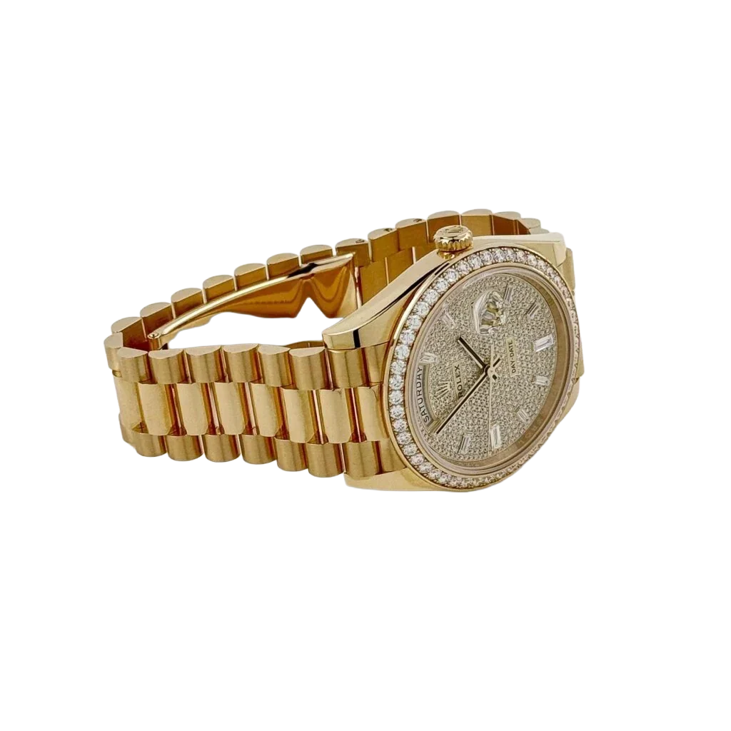 Day-Date 40 228348RBR Yellow Gold Diamond Dial Diamond Bezel