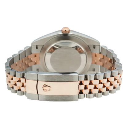 Datejust 41MM 126331 Chocolate Diamond Dial Fluted Bezel Two Tone Rose Gold Jubilee Bracelet