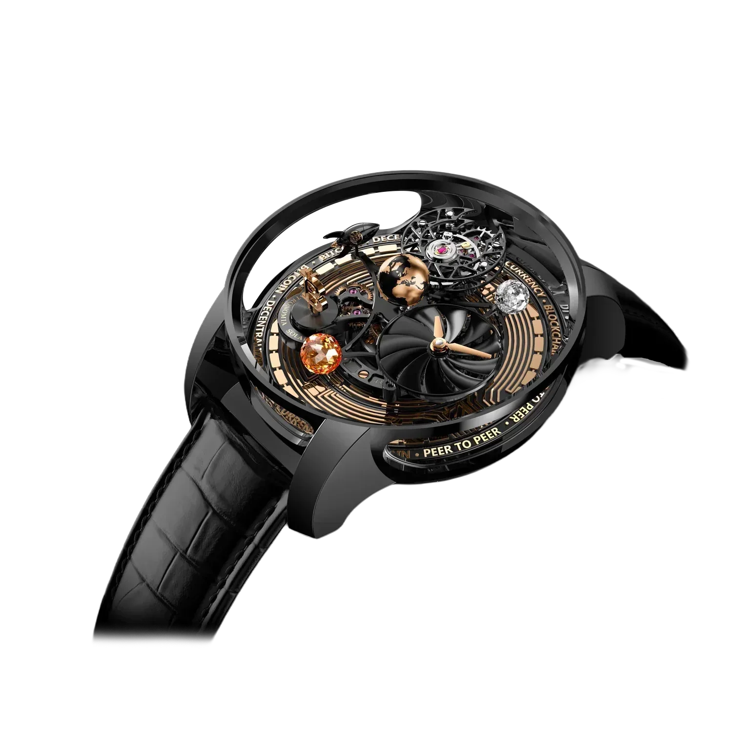 Astronomia Solar Bitcoin 44mm Black DLC, Titanium Manual Winding AS310.21.AB.AA.A