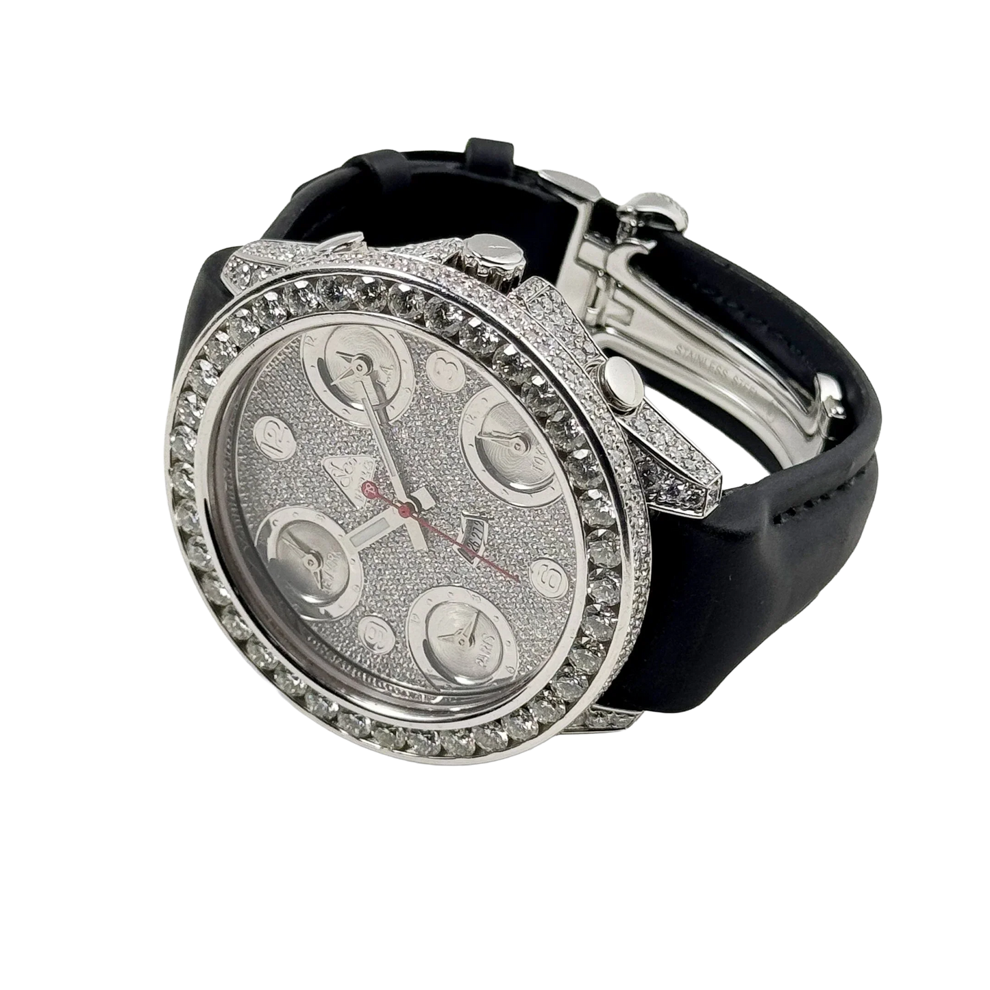 Five Time Zone Steel Diamond 40mm JCM-30
