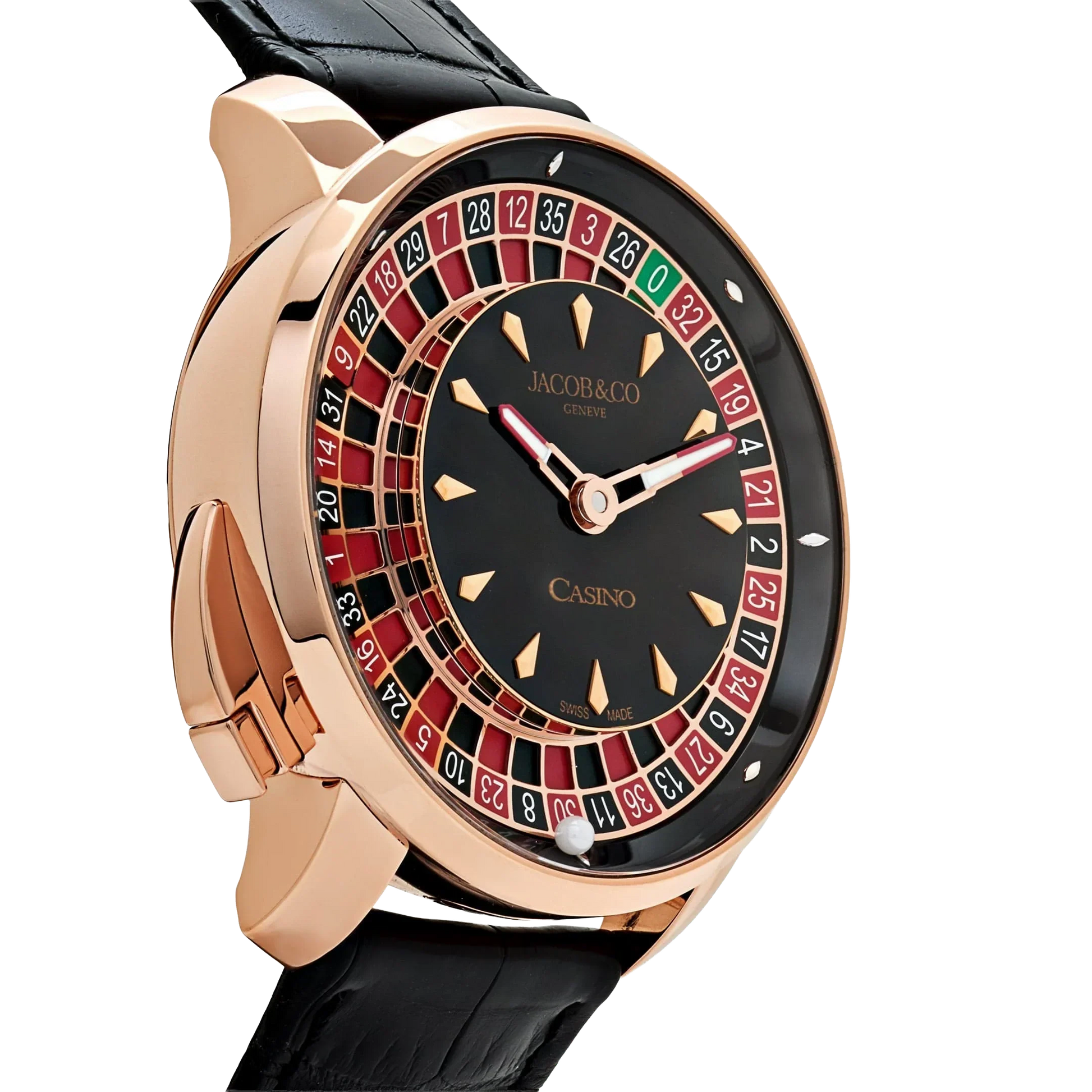 The Casino Tourbillon 44mm CA100.40.AA.AA.ABALA Rose Gold Black Onyx Dial Limited Edition