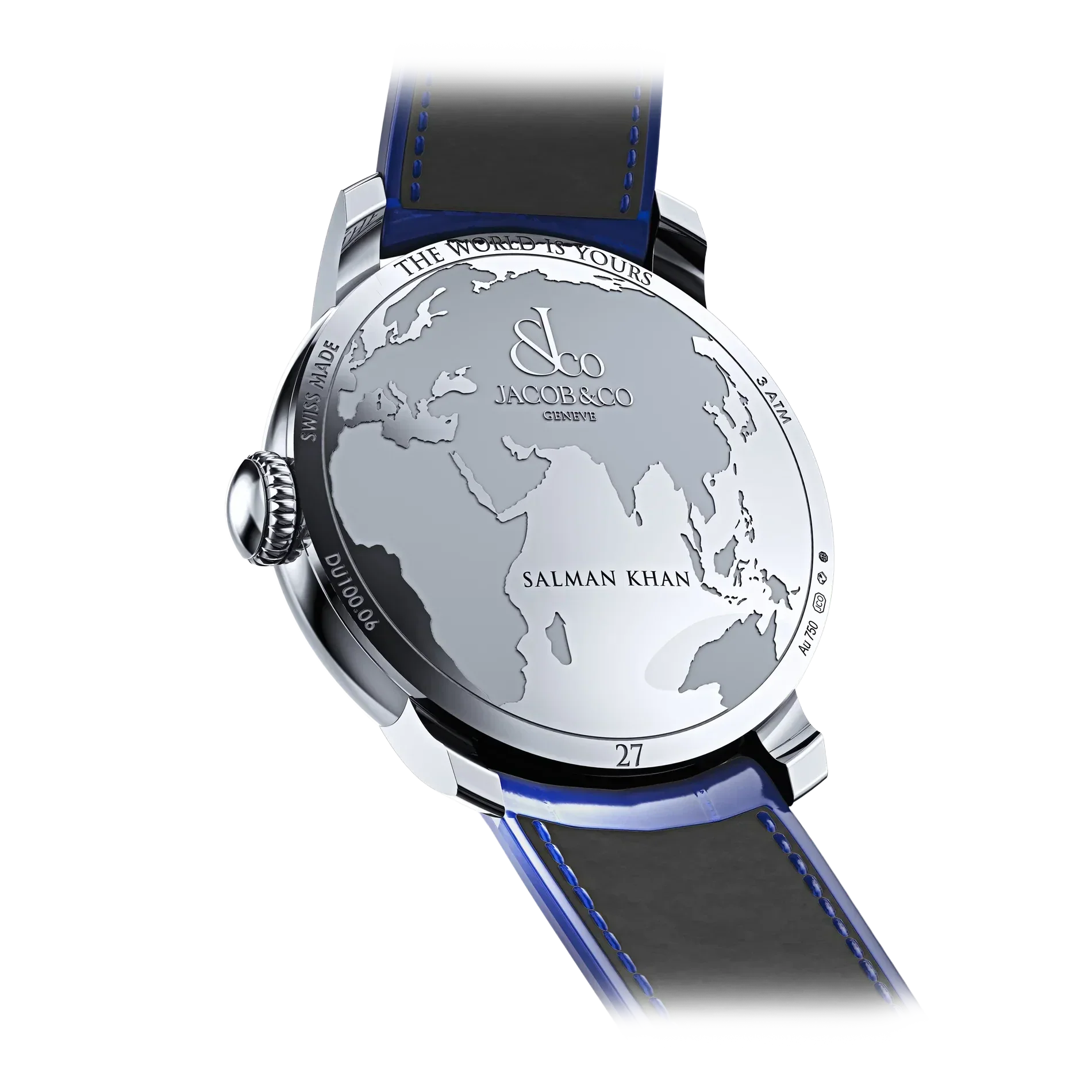 The World Is Yours Dual Time Zone Salman Khan 43mm Stainless Steel Automatic Winding DT100.10.AB.AA.ABALA