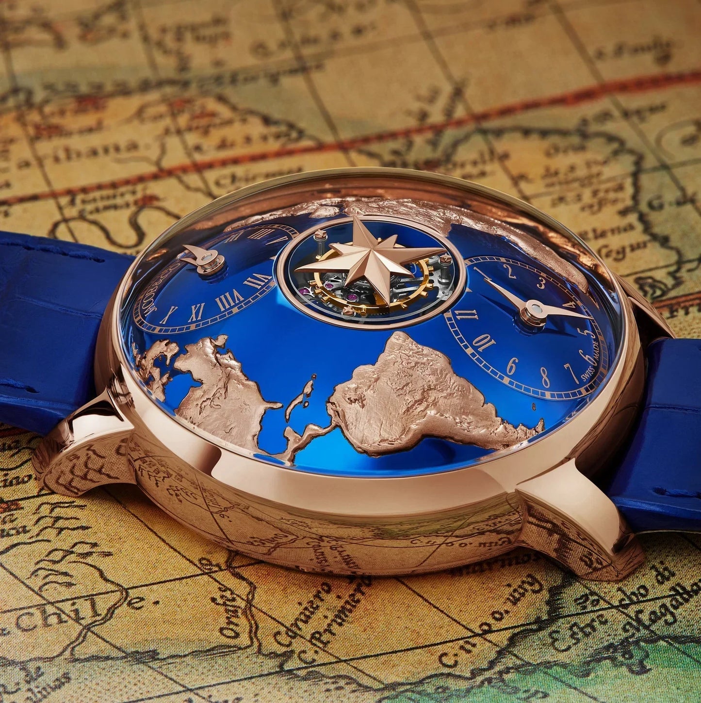 The World Is Yours Dual Time Zone Tourbillon 38.6mm Rose Gold Automatic Winding DT200.40.AA.AA.A