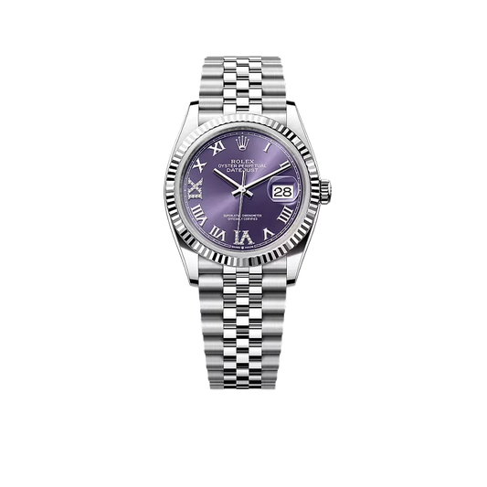 Datejust 36mm Steel and White Gold Purple VI & IX 126234